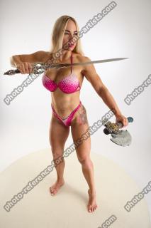 Mona Pose With Sword and Axe 09